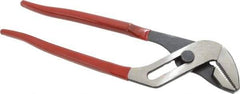 Proto - 12" OAL, 2-5/8" Max Capacity, 6 Position Gooseneck Tongue & Groove Pliers - Standard Straight Jaws, Standard Head, Plastisol Handles - Americas Industrial Supply