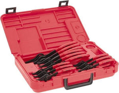 Proto - 12 Piece, Retaining Ring Pliers Set - 5-7/8, 5-3/4, 5-11/16, 5-7/8, 5-3/4, 5-11/16, 7-1/2, 7-3/8, 7-1/8, 9-1/4, 9 & 8-5/8" OAL - Americas Industrial Supply