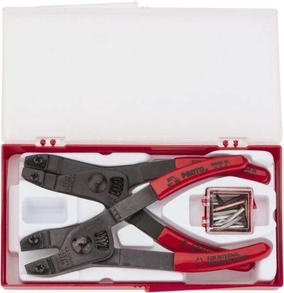 Proto - 2 Piece, Retaining Ring Pliers Set - 6-1/4" OAL - Americas Industrial Supply