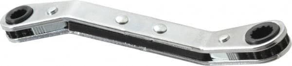 Proto - 7/32" x 9/32" 12 Point Reversible Ratcheting Offset Box Wrench - Double End, 4-1/8" OAL, Steel, 25° Offset - Americas Industrial Supply