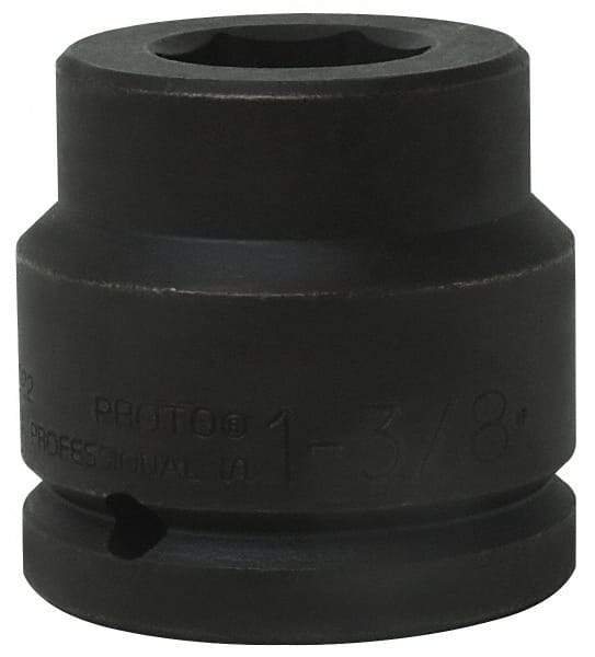 Proto - 1-1/2" Drive 1-9/16" Standard Impact Socket - 6 Points, 3-1/8" OAL - Americas Industrial Supply