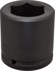 Proto - 1-1/2" Drive 2-1/4" Standard Impact Socket - 6 Points, 3-3/4" OAL - Americas Industrial Supply