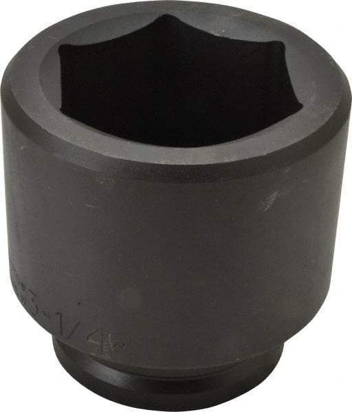 Proto - 1-1/2" Drive 3-1/4" Standard Impact Socket - 6 Points, 4-23/32" OAL - Americas Industrial Supply