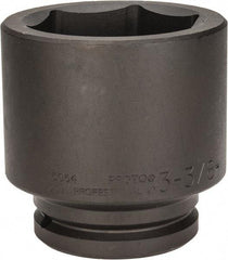 Proto - 1-1/2" Drive 3-3/8" Standard Impact Socket - 6 Points, 4-23/32" OAL - Americas Industrial Supply