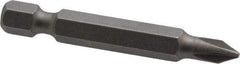 Irwin - #1 Phillips Screwdriver Bit - 1/4" Hex Drive, 1-15/16" OAL - Americas Industrial Supply