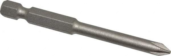 Irwin - #1 Phillips Screwdriver Bit - 1/4" Hex Drive, 2-3/4" OAL - Americas Industrial Supply