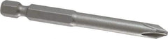 Irwin - #2 Phillips Screwdriver Bit - 1/4" Hex Drive, 2-3/4" OAL - Americas Industrial Supply