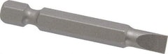 Irwin - 1/4" Slotted Screwdriver Bit - 1/4" Hex Drive, 1-15/16" OAL - Americas Industrial Supply