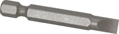 Irwin - 1/4" Slotted Screwdriver Bit - 1/4" Hex Drive, 1-15/16" OAL - Americas Industrial Supply