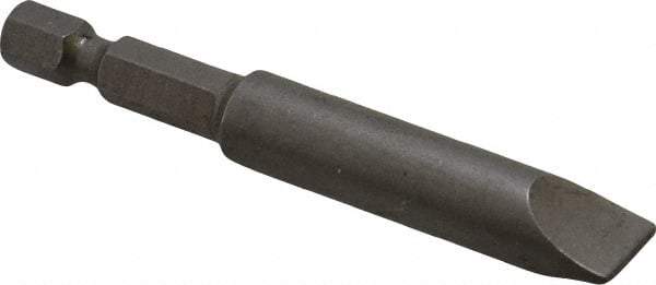 Irwin - 3/8" Slotted Screwdriver Bit - 1/4" Hex Drive, 2-3/4" OAL - Americas Industrial Supply