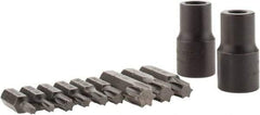 Proto - 11 Piece, 3/8" Drive Screwdriver Bit Set - T10 to T50 Torx - Americas Industrial Supply