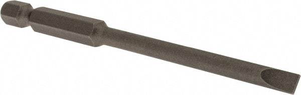 Irwin - 3/16" Slotted Screwdriver Bit - 1/4" Hex Drive, 3-1/2" OAL - Americas Industrial Supply