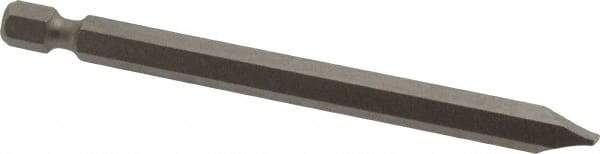 Irwin - 1/4" Slotted Screwdriver Bit - 1/4" Hex Drive, 3-1/2" OAL - Americas Industrial Supply