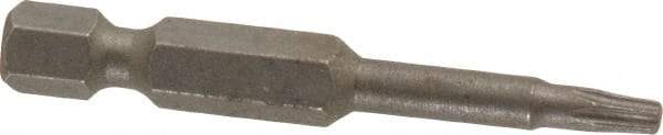 Irwin - T10 Torx Bit - 1/4" Hex Drive, 1-15/16" OAL - Americas Industrial Supply