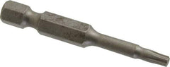 Irwin - T15 Torx Bit - 1/4" Hex Drive, 1-15/16" OAL - Americas Industrial Supply