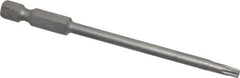 Irwin - T10 Torx Bit - 1/4" Hex Drive, 3-1/2" OAL - Americas Industrial Supply