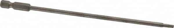 Irwin - T10 Torx Bit - 1/4" Hex Drive, 6" OAL - Americas Industrial Supply