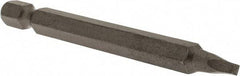 Irwin - #1" Square Size Square Recess Bit - 1/4" Hex Drive, 2-3/4" OAL - Americas Industrial Supply