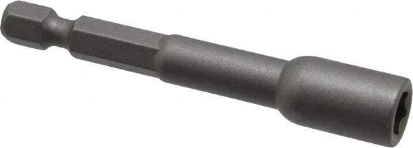 Irwin - 1/4" Magnetic Nutsetter - 1/4" Hex Drive, 2-9/16" OAL, 7/16" Socket Nose Diam - Americas Industrial Supply