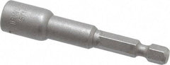 Irwin - 5/16" Magnetic Nutsetter - 1/4" Hex Drive, 2-9/16" OAL, 1/2" Socket Nose Diam - Americas Industrial Supply