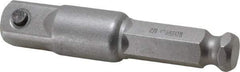 Irwin - 1/2" Square Size Hex to Square Adapter - 7/16" Hex Drive, 3" OAL - Americas Industrial Supply