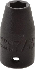 Proto - 1/4" Drive 7/32" Standard Impact Socket - 6 Points, 7/8" OAL - Americas Industrial Supply