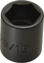Proto - 1/4" Drive 9/16" Standard Impact Socket - 6 Points, 7/8" OAL - Americas Industrial Supply