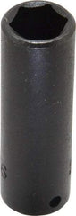 Proto - 1/4" Drive 7/16" Deep Impact Socket - 6 Points, 2" OAL - Americas Industrial Supply