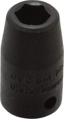 Proto - 1/4" Drive 6mm Standard Impact Socket - 6 Points, 63/64" OAL - Americas Industrial Supply