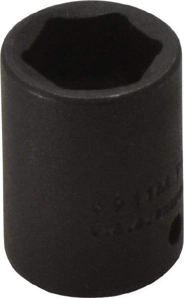 Proto - 1/4" Drive 11mm Standard Impact Socket - 6 Points, 7/8" OAL - Americas Industrial Supply