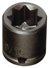 Proto - 3/8" Drive 9/16" Standard Impact Socket - 8 Points, 1" OAL - Americas Industrial Supply