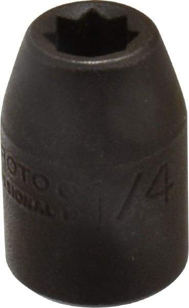Proto - 3/8" Drive 1/4" Standard Impact Socket - 8 Points, 1" OAL - Americas Industrial Supply