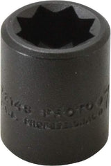 Proto - 3/8" Drive 7/16" Standard Impact Socket - 8 Points, 1" OAL - Americas Industrial Supply