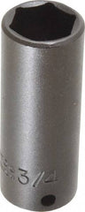 Proto - 3/8" Drive 3/4" Deep Impact Socket - 6 Points, 2-3/4" OAL - Americas Industrial Supply