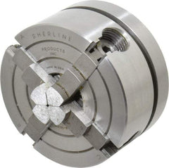 Sherline - 4 Jaws, 2.5" Diam, Independent Manual Lathe Chuck - 3/4-16" Spindle Mount - Americas Industrial Supply