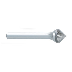 ‎SK-3 -3/8 x LOC × 1/4 Shank × 2 OAL 90 Degree Cone Carbide Medium Tough Cut Burr - Americas Industrial Supply