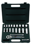 STANLEY® 3/8" Drive 20 Piece Fractional Socket Set – 12 Point - Americas Industrial Supply