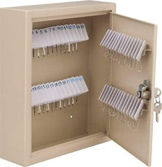 Master Lock - 60 Keys, Almond Key Storage Cabinet - 10-3/4" Wide x 3" Deep x 12-1/4" High - Americas Industrial Supply