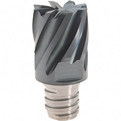 Iscar - MM EC Grade IC908 Carbide End Milling Tip Insert - TiAlN Finish, 8 Flutes, 5/8" Cutting Diam, 0.47" Depth of Cut, 0.81" Extension, 30° Helix - Americas Industrial Supply