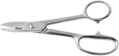 Clauss - 4" LOC, 7-1/4" OAL Straight Shears - Steel Straight Handle, For Paper, Fabric - Americas Industrial Supply