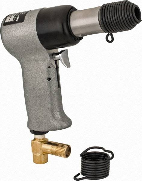 US Airtool - 3/32 & 5/32" Capacity, Air Riveting Hammer - 2-1/4" Long Stroke, 1/4" Inlet - Americas Industrial Supply