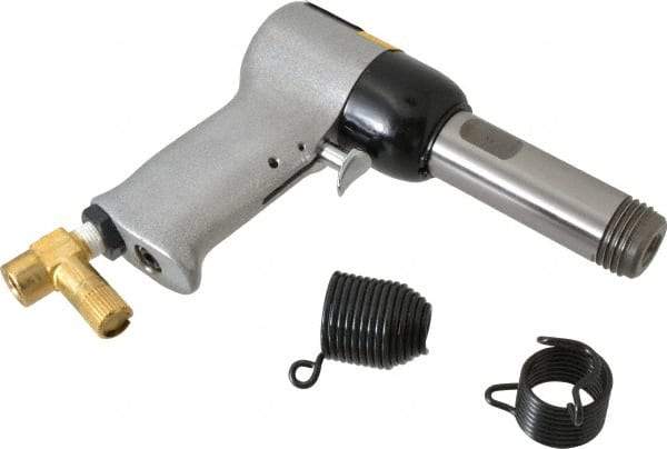 US Airtool - 1/4 & 3/16" Capacity, Air Riveting Hammer - 3-1/16" Long Stroke, 1/4" Inlet - Americas Industrial Supply