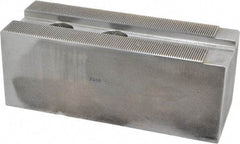 Atlas Workholding - 1.5mm x 60° Serrated Attachment, Square Soft Lathe Chuck Jaw - Steel, 1.69" Btw Mount Hole Ctrs, 6-1/2" Long x 2-1/2" Wide x 2-1/2" High, 0.866" Groove, M20mm Fastener - Americas Industrial Supply
