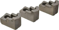 Atlas Workholding - 8" Max Chuck Diam Compatibility, Hard Steel 1.5mm x 60° Serrated Hard Lathe Top Jaws - 1.57" Wide x 2.95" Long x 1.96" High - Americas Industrial Supply