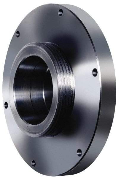 Pratt Burnerd America - Adapter Back Plate for 8" Diam Self Centering Lathe Chucks - L-00 Mount, 2-1/4" Through Hole Diam, Steel - Americas Industrial Supply