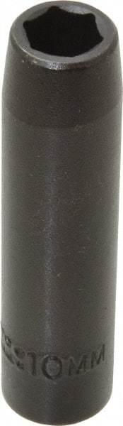 Proto - 3/8" Drive 10mm Deep Impact Socket - 6 Points, 2-47/64" OAL - Americas Industrial Supply