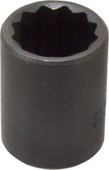 Proto - 1/2" Drive 15/16" Standard Impact Socket - 12 Points, 1-3/4" OAL - Americas Industrial Supply