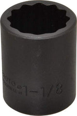 Proto - 1/2" Drive 1-1/8" Standard Impact Socket - 12 Points, 2" OAL - Americas Industrial Supply
