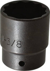 Proto - 1/2" Drive 1-3/8" Standard Impact Socket - 12 Points, 2-1/8" OAL - Americas Industrial Supply