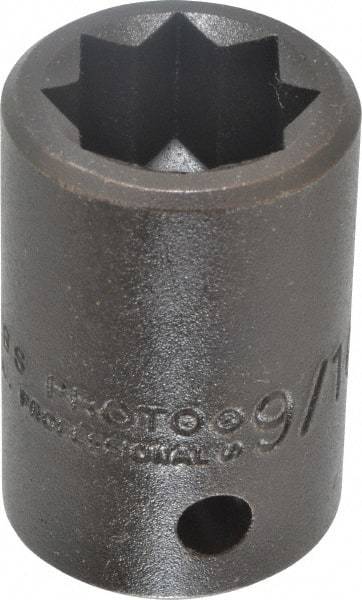 Proto - 1/2" Drive 9/16" Standard Impact Socket - 8 Points, 1-1/2" OAL - Americas Industrial Supply